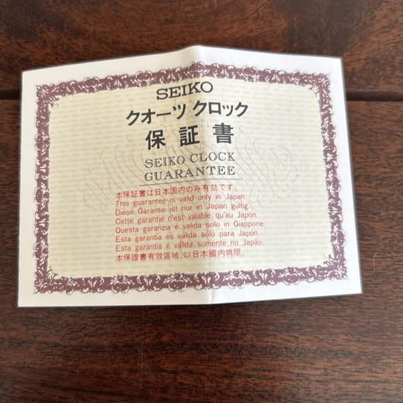 SEIKO CUBICTALK Vintage Alarm Clock Gold Black Retro NOS Papers - Picture 6 of 11